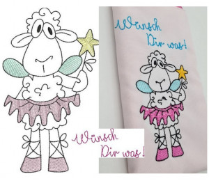 Stickdatei - Wunschschaf Wünsch Dir was